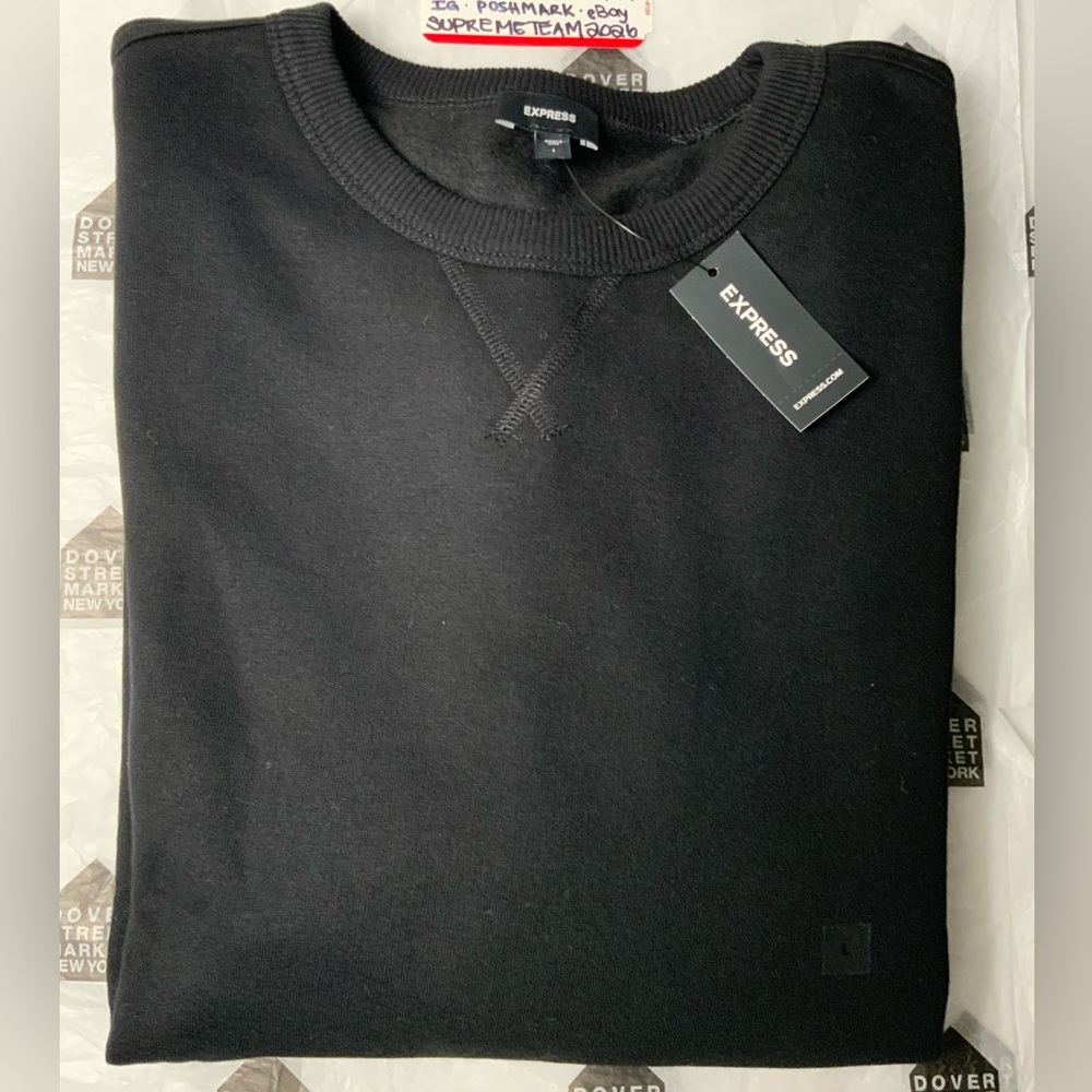 EXPRESS Men Crewneck Sweatshirt - BLACK - LARGE - BRAND NEW!